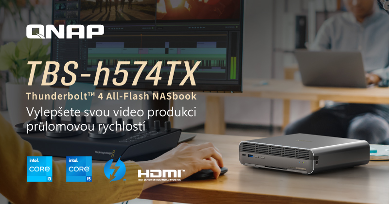 QNAP all-flash Thunderbolt 4 NASbook TBS-h574TX