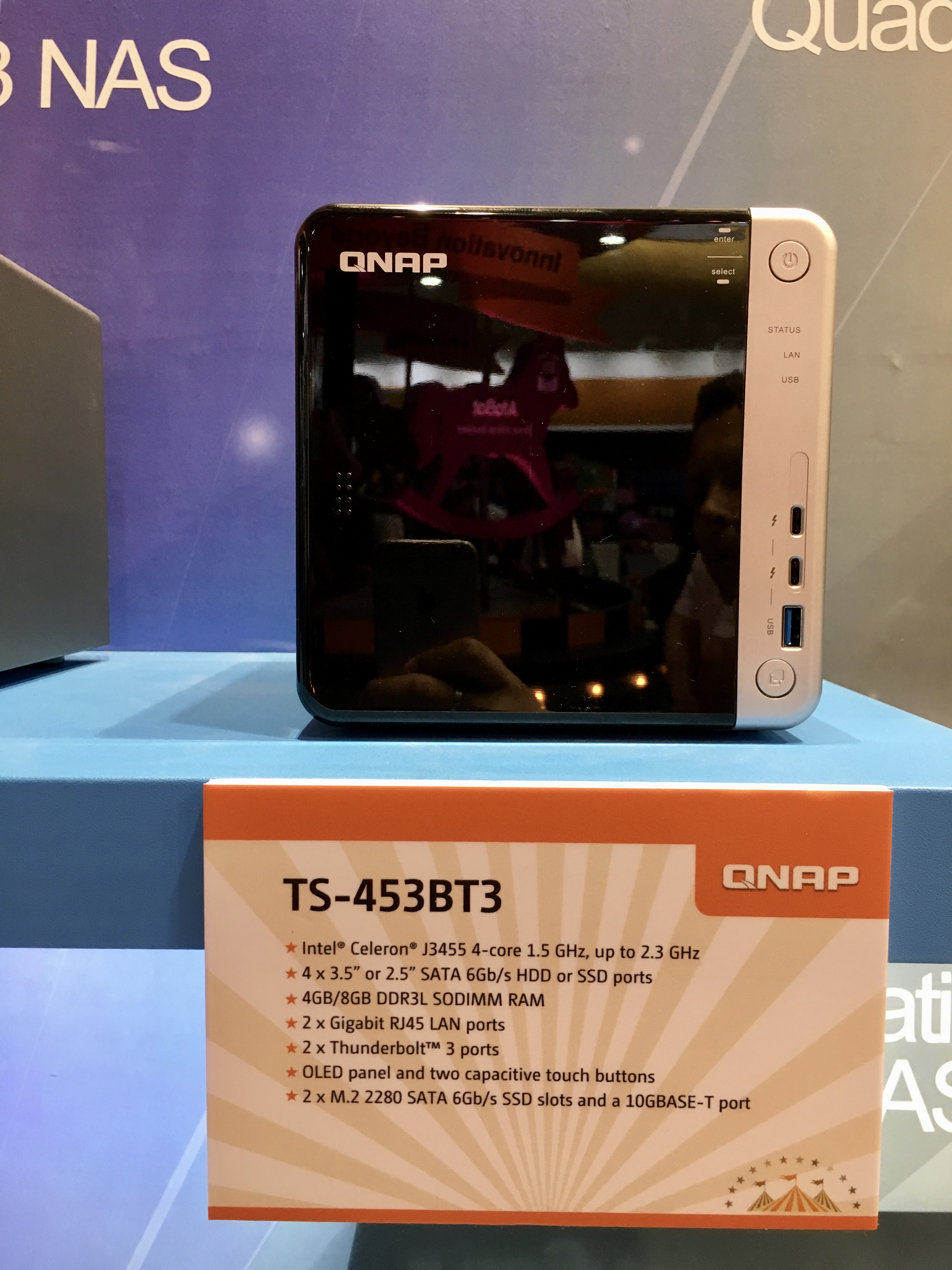 QNAP a Computex 2017 - nový Thunderbolt NAS: TS-453BT3
