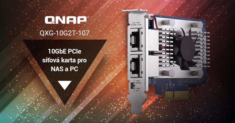 QNAP 10GbE síťová karta QXG-10G2T-107 pro PC nebo NAS