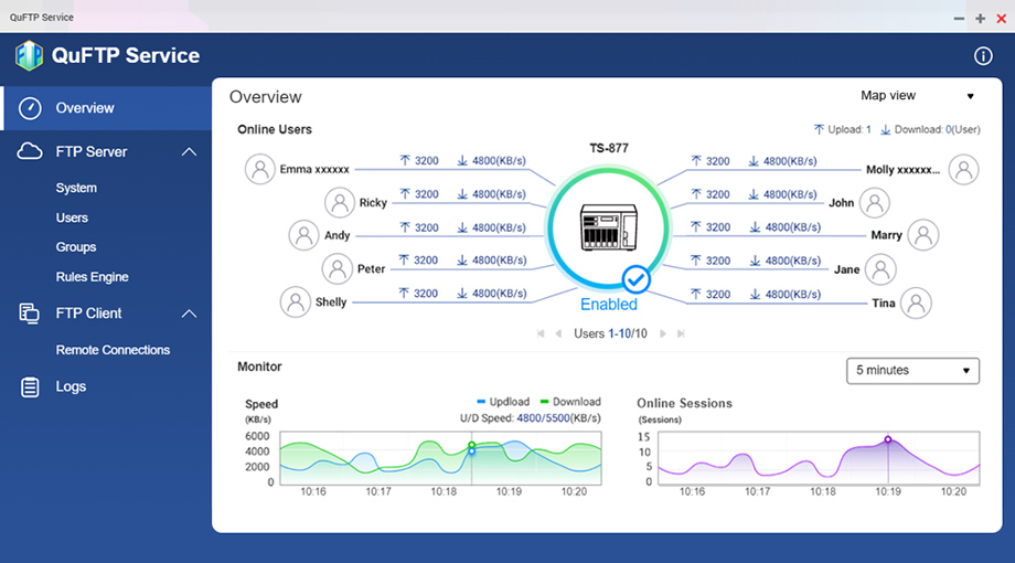 QuFTP - bezpečný FTP server