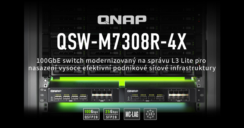 100Gb L3 Lite switch QNAP QSW-M7308R-4X