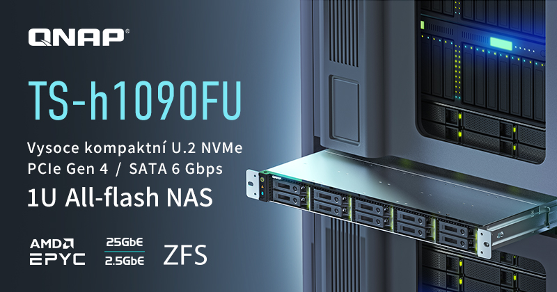 QNAP U.2 NVMe All-flash NAS TS-h1090FU