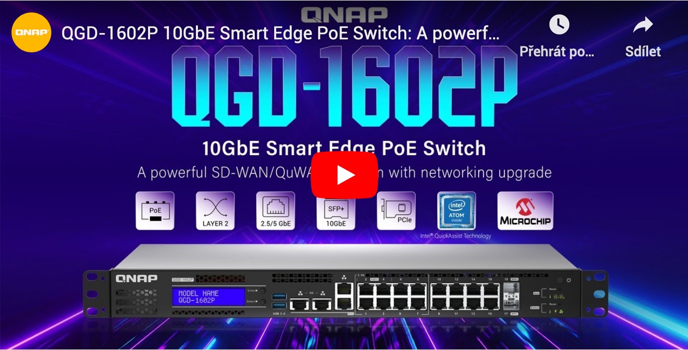 Představení 10GbE Smart Edge PoE switche QGD-1602P na YouTube