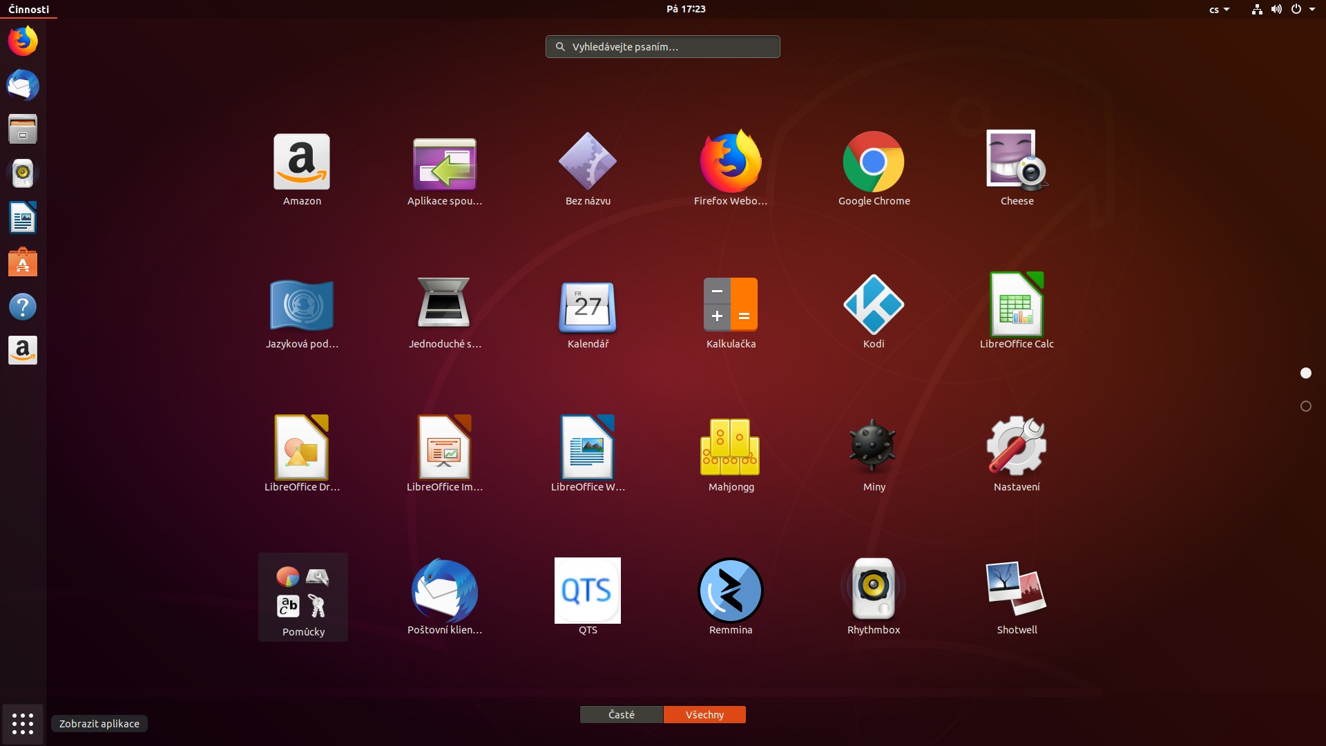 QNAP NAS jako Ubuntu PC - zobrazení aplikací