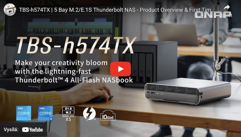 Představení a průvodce prvním nastavením nového Thunderbolt 4 all-flash NASbooku TBS-h574TX