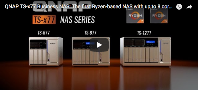 QNAP video o nové řadě NAS TS-x77